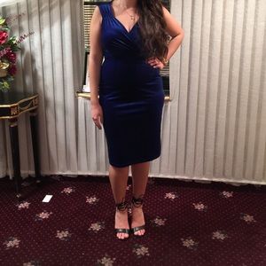 Blue Velvet Dress